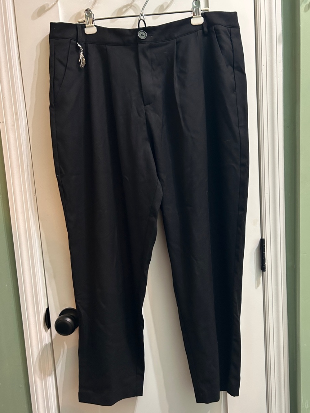 Disturbia Malverde High Waist Tapered Trousers - Black UK 20/ US 16 - Picture 5 of 9